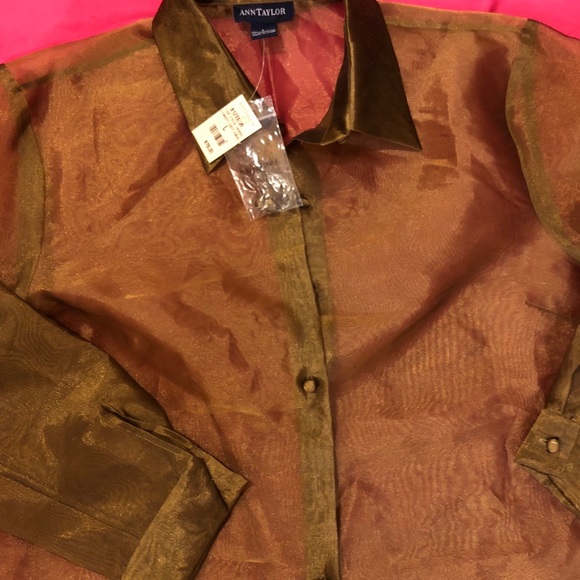 Gold Ann Taylor Blouse - Picture 4 of 4